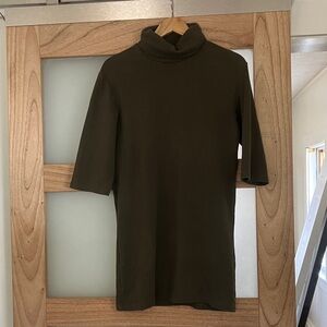 Size small Zara turtleneck dress, dark olive green